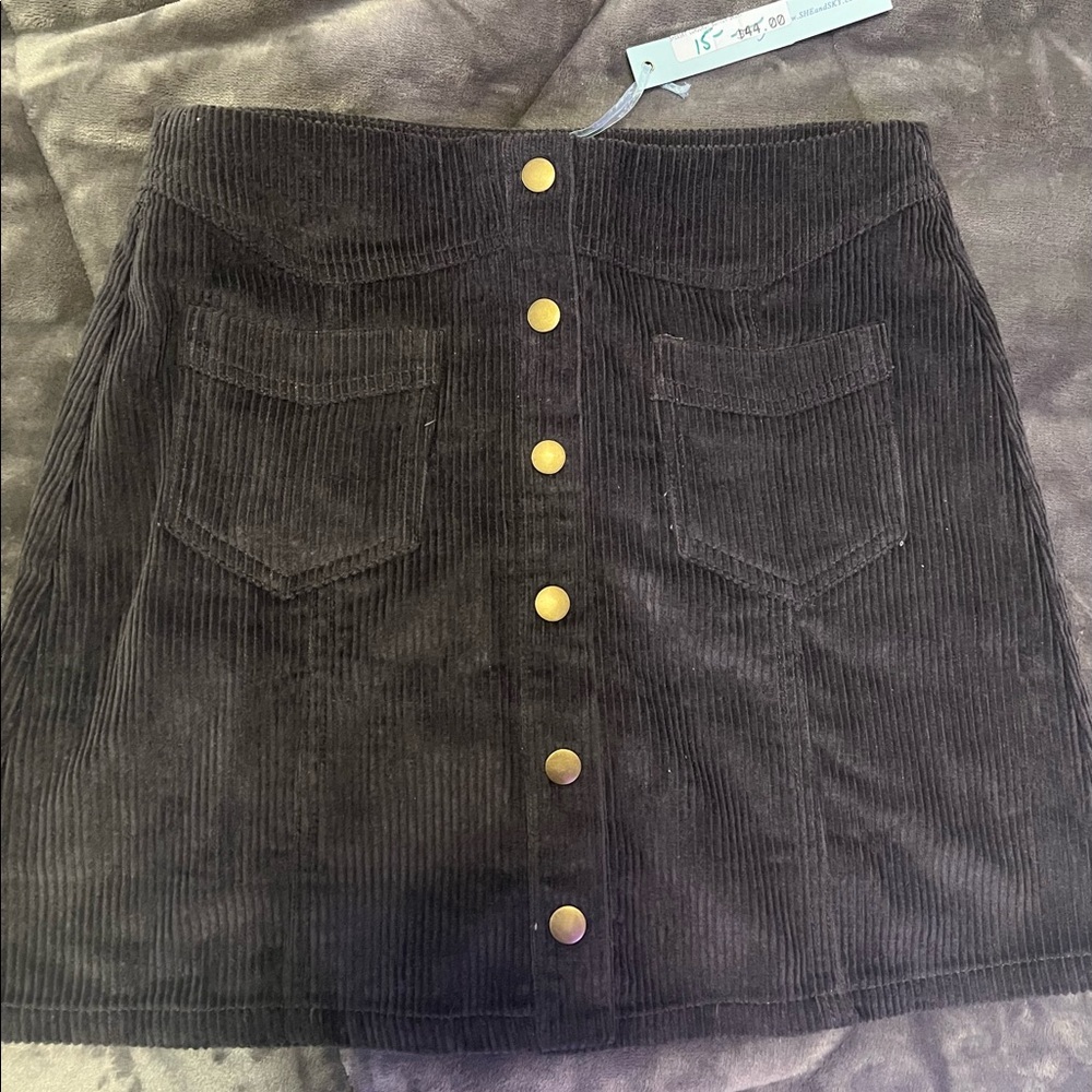 *NWT Velvet Navy Skirt